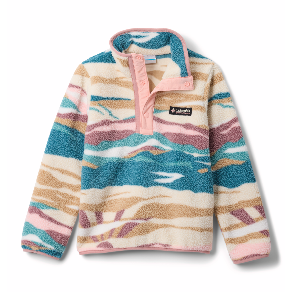 Kids Helvetia II Printed 1/2 Snap Fleece - River Blue Rogue Valley