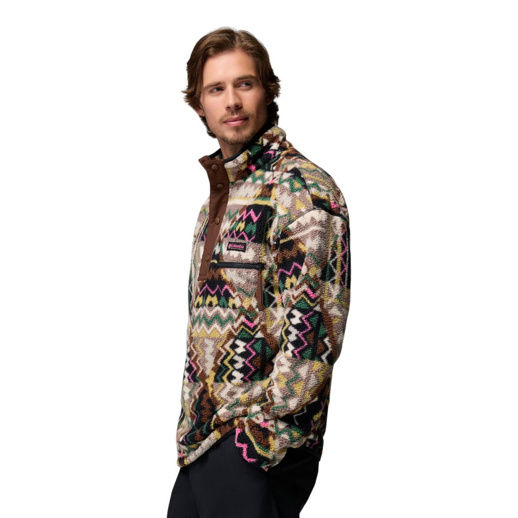 Men's Helvetia™ II Printed Half Snap Fleece - Black Geomix