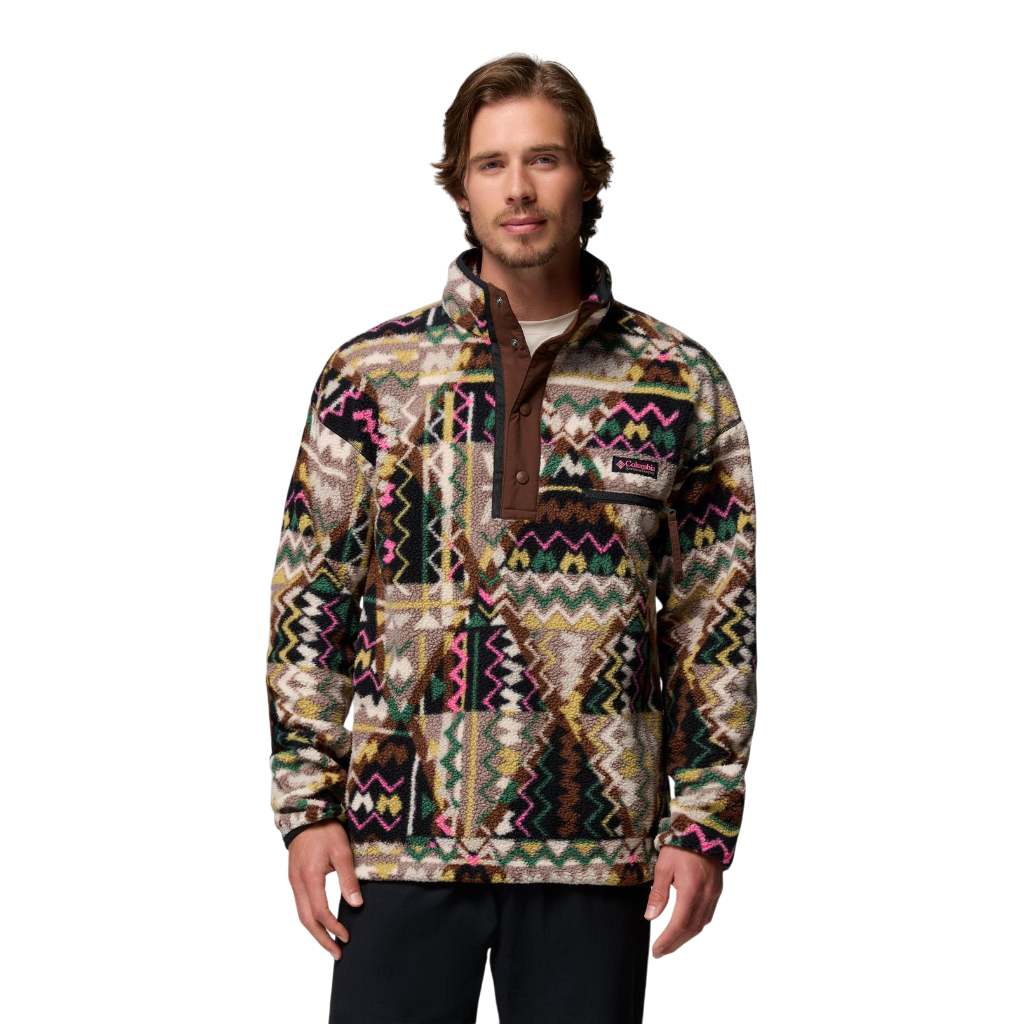 Men's Helvetia™ II Printed Half Snap Fleece - Black Geomix