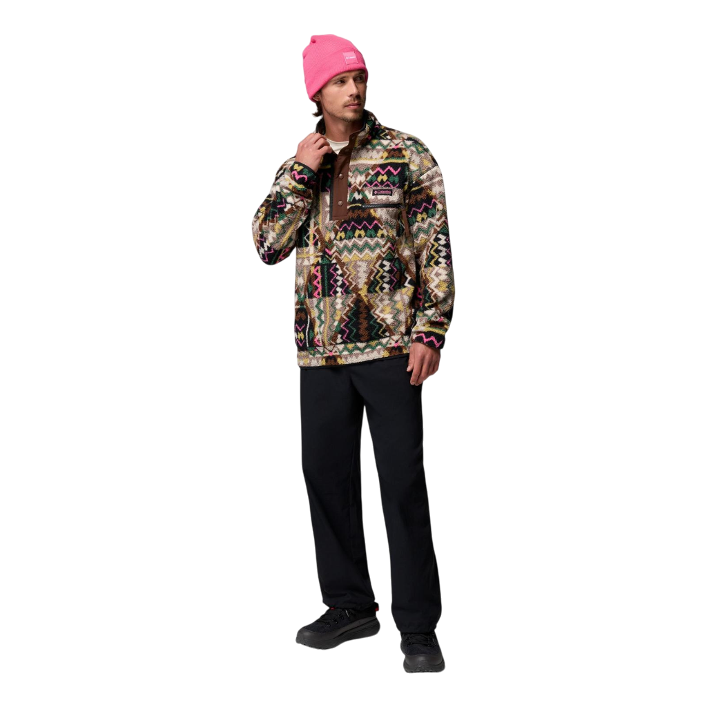 Men's Helvetia™ II Printed Half Snap Fleece - Black Geomix