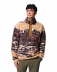 Columbia Men's Helvetia II Printed 1/2 Snap Fleece Camel Brown Sisters - Booley Galway