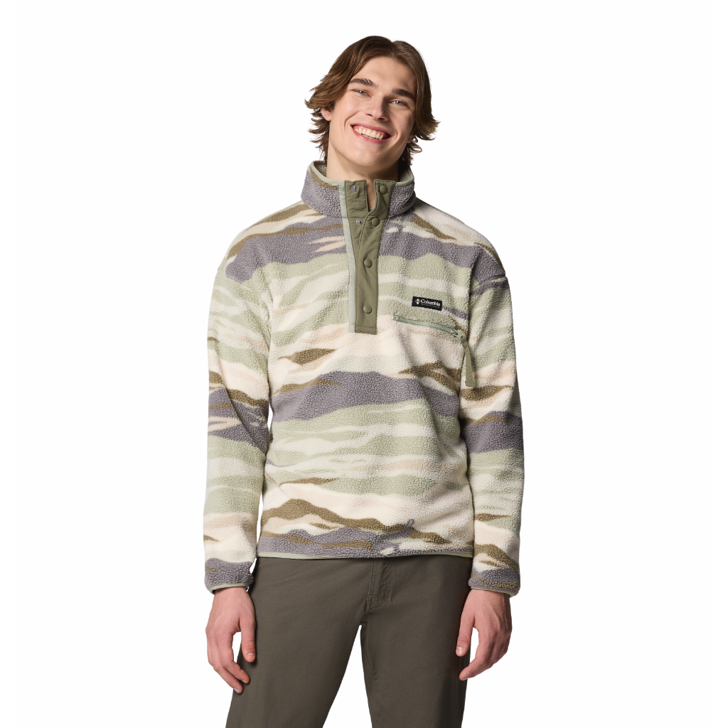 Men's Helvetia II Printed 1/2 Snap Fleece - Safari Rouge Valley
