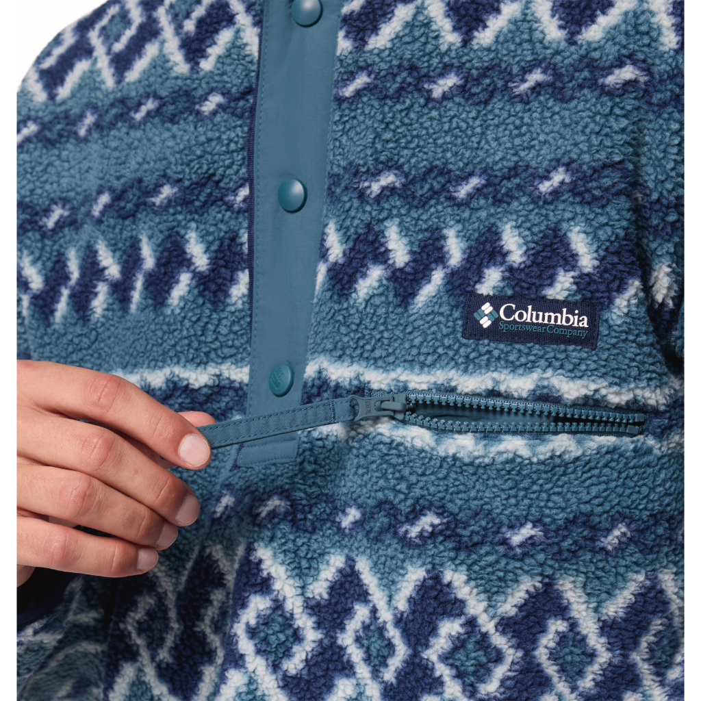 Columbia Men&#39;s Helvetia II Printed 1/2 Snap Fleece Everblue KnitKnot - Booley Galway