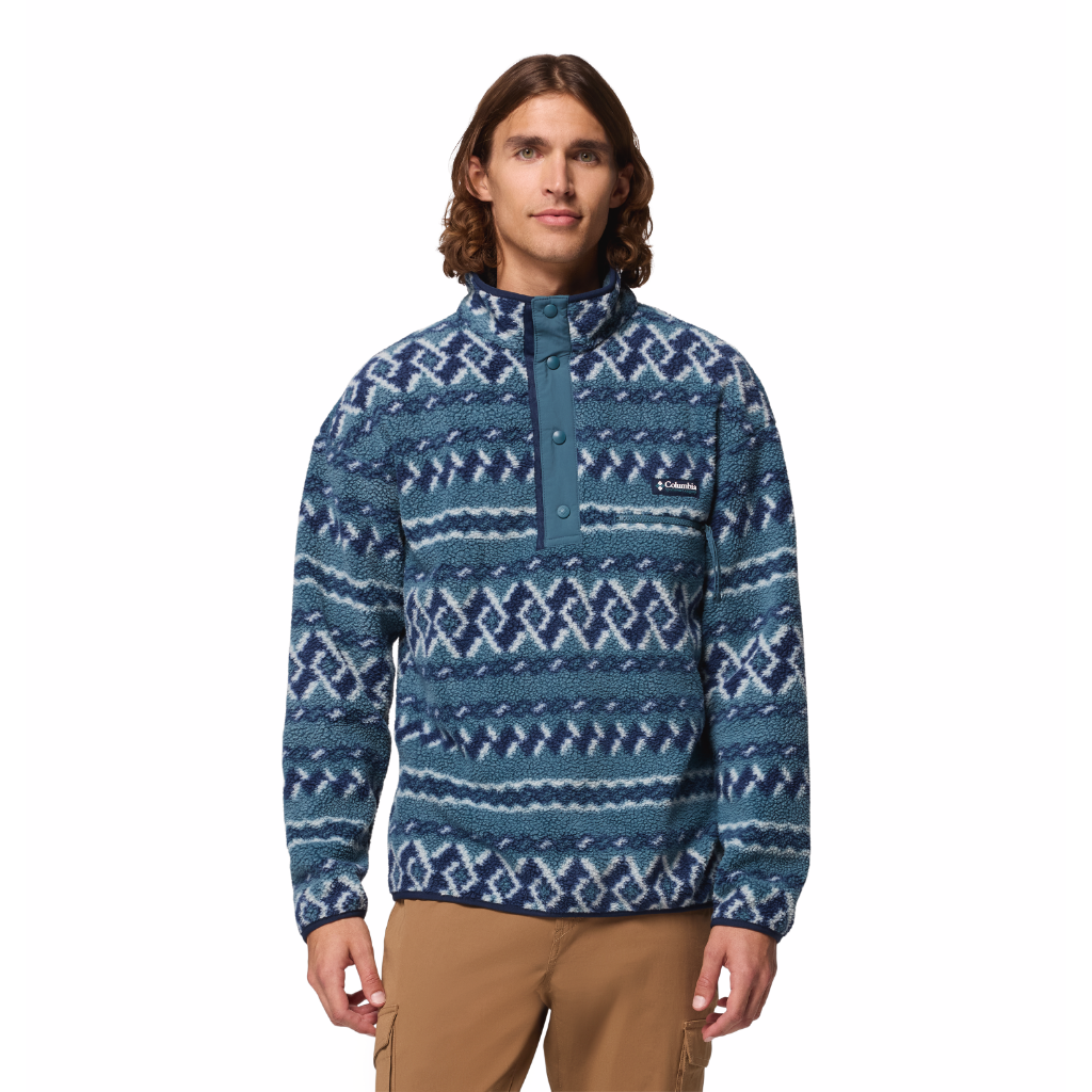 Men's Helvetia II Printed 1/2 Snap Fleece - Everblue KnitKnot