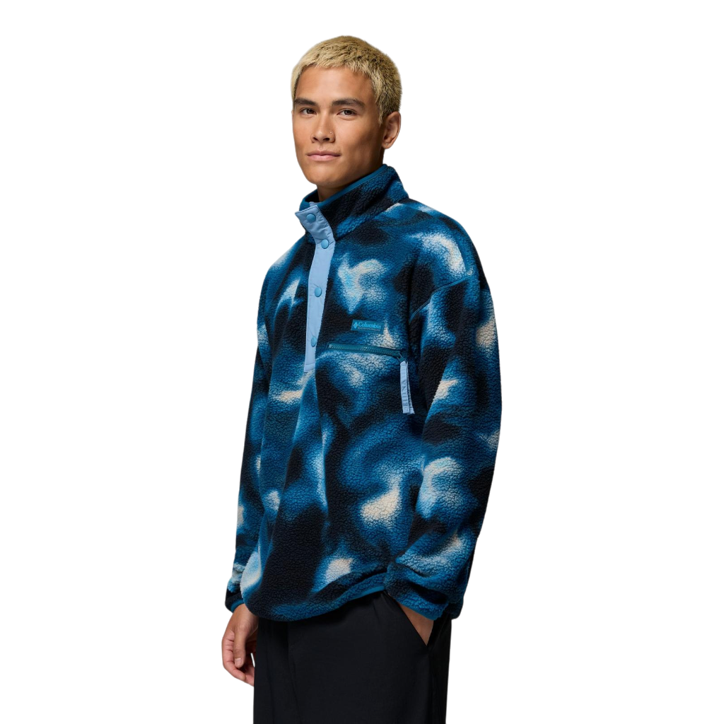 Men's Helvetia™ II Printed Half Snap Fleece - Phoenix Blue Dyeflow