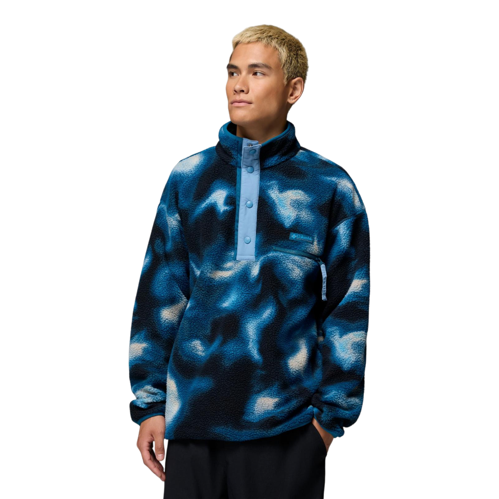 Men's Helvetia™ II Printed Half Snap Fleece - Phoenix Blue Dyeflow