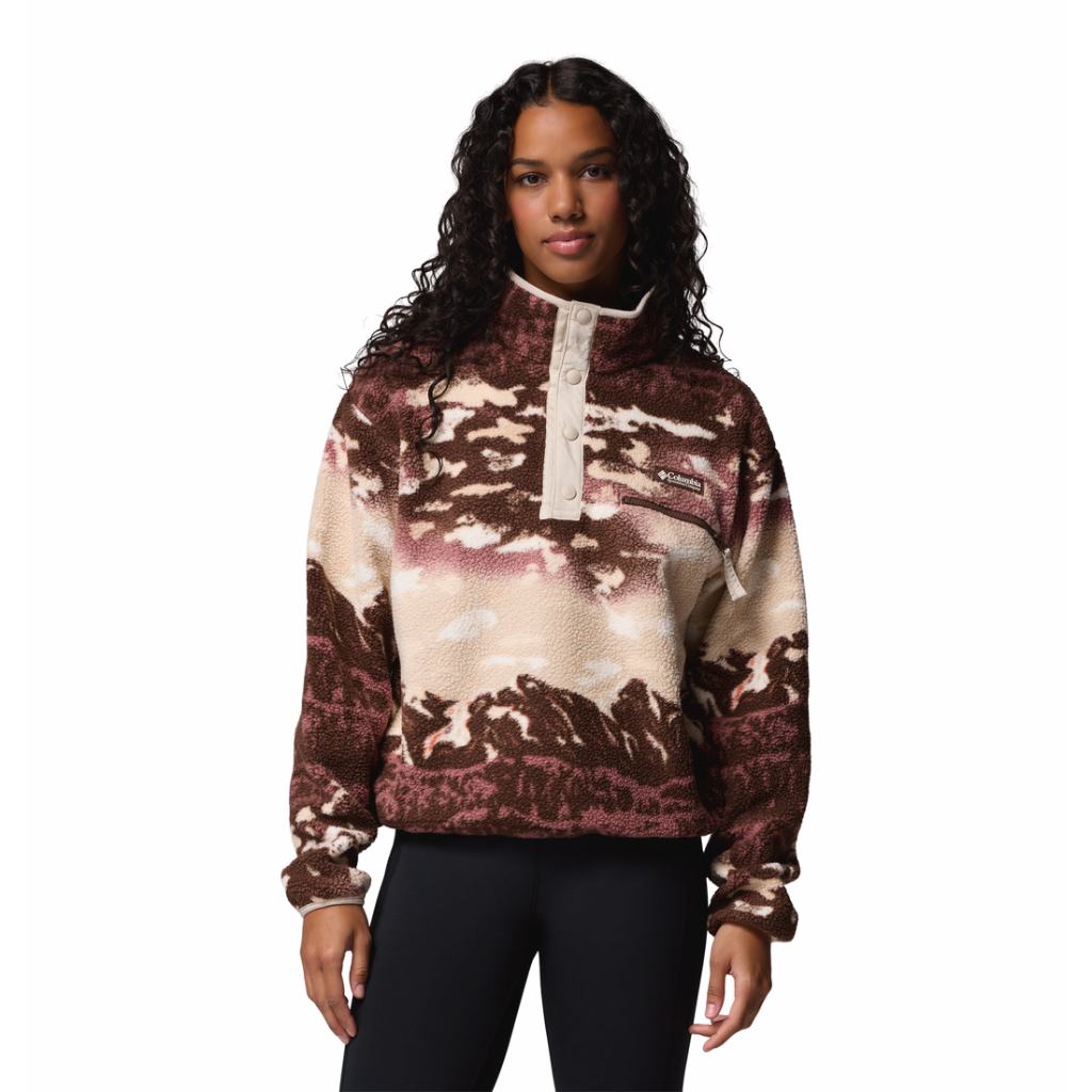 Women&#39;s Helvetia II Printed Cropped 1/2 Snap Fleece