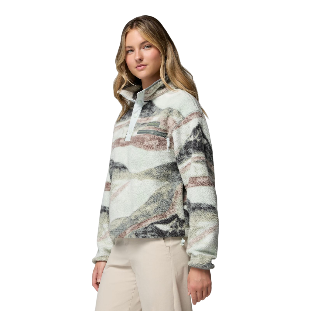 Women's Helvetia™ II Cropped Sherpa Half Snap Printed Fleece - Sedona Sage, Summit