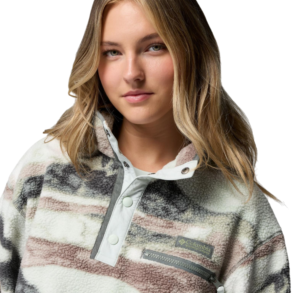 Women's Helvetia™ II Cropped Sherpa Half Snap Printed Fleece - Sedona Sage, Summit