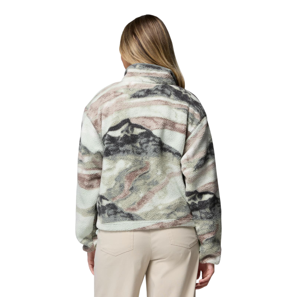 Women's Helvetia™ II Cropped Sherpa Half Snap Printed Fleece - Sedona Sage, Summit