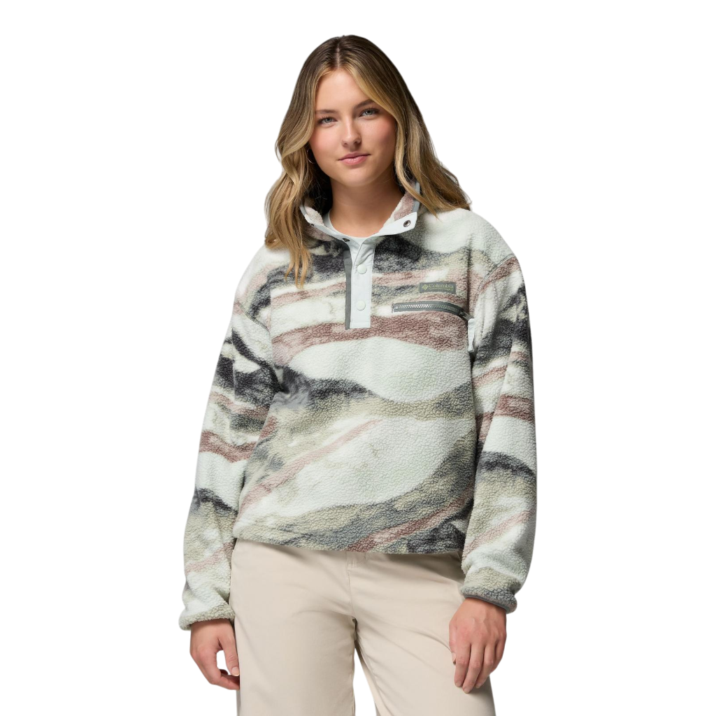 Women's Helvetia™ II Cropped Sherpa Half Snap Printed Fleece - Sedona Sage, Summit
