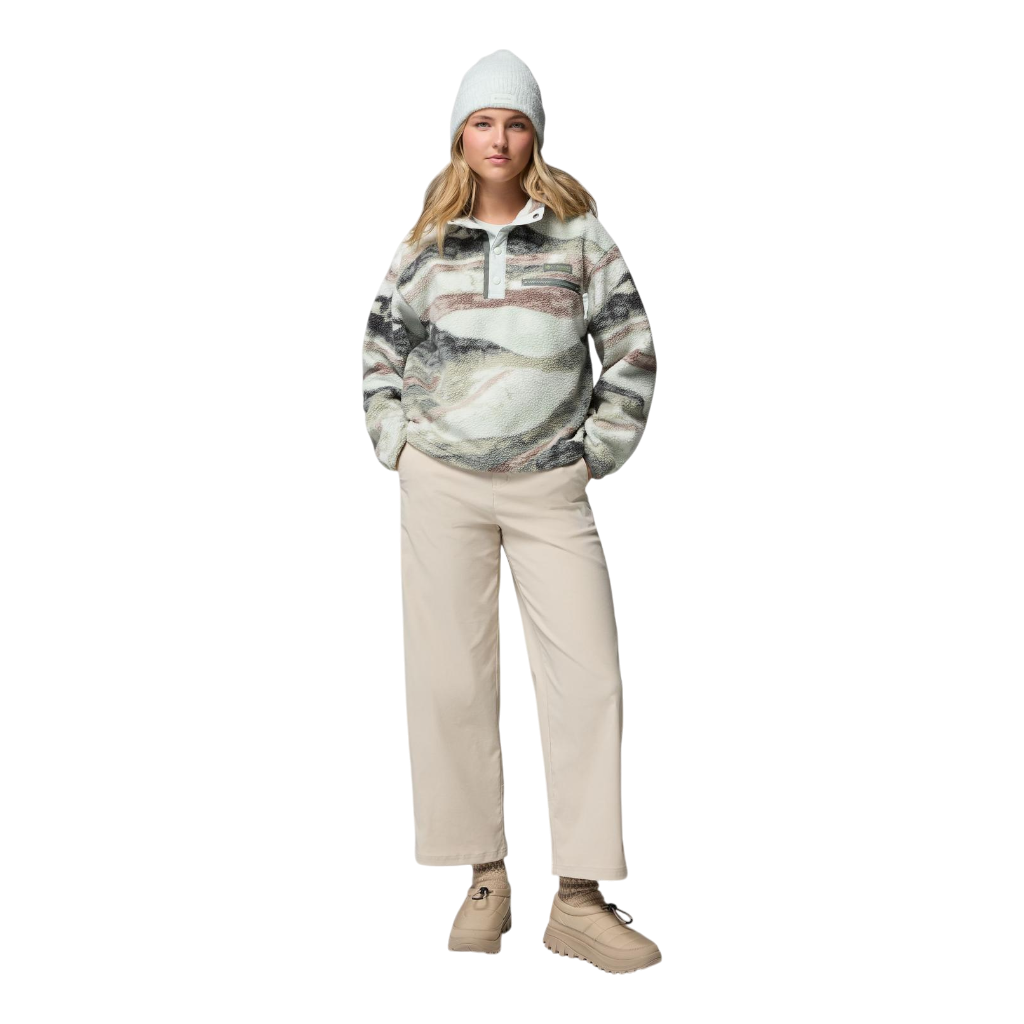 Women's Helvetia™ II Cropped Sherpa Half Snap Printed Fleece - Sedona Sage, Summit
