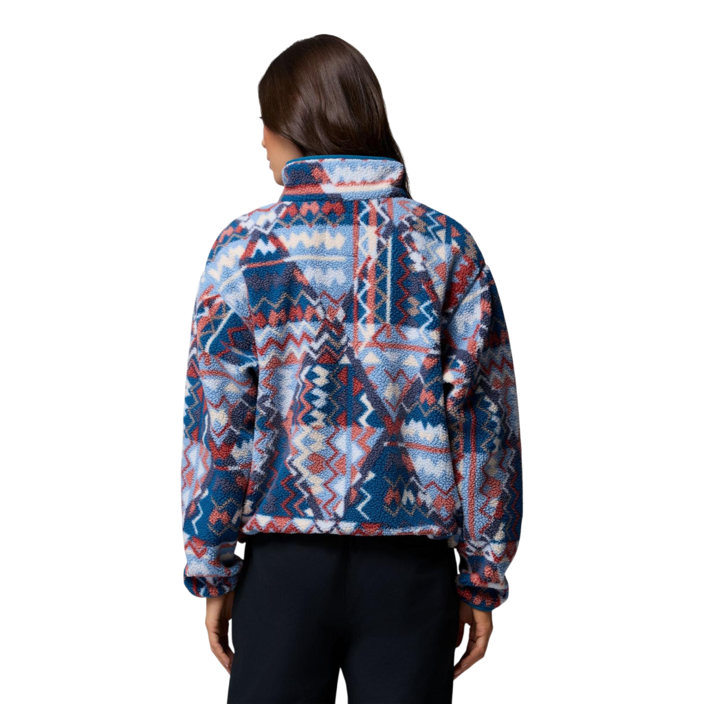 Women's Helvetia™ II Cropped Sherpa Half Snap Printed Fleece - Rainy Day, Geomix