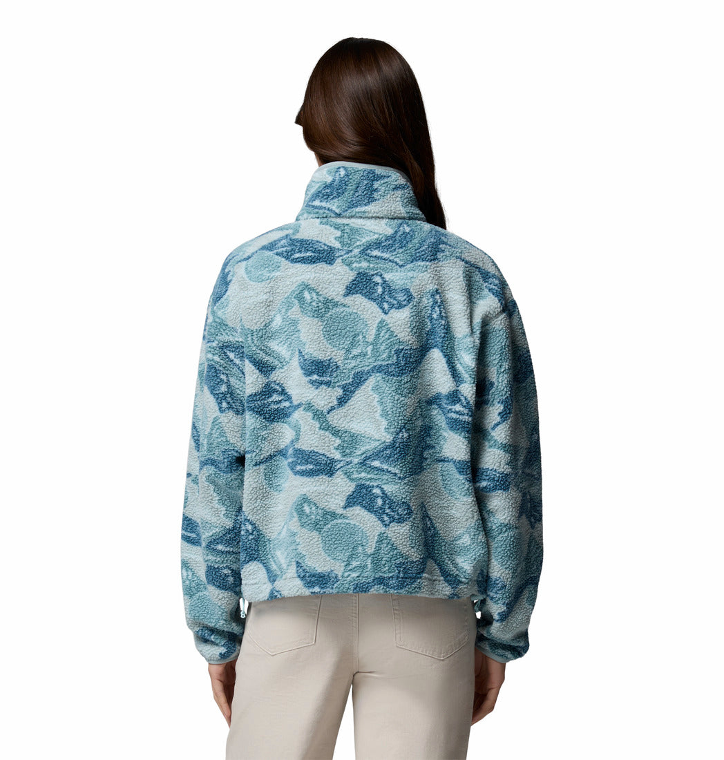 Women's Helvetia II Printed Cropped 1/2 Snap Fleece