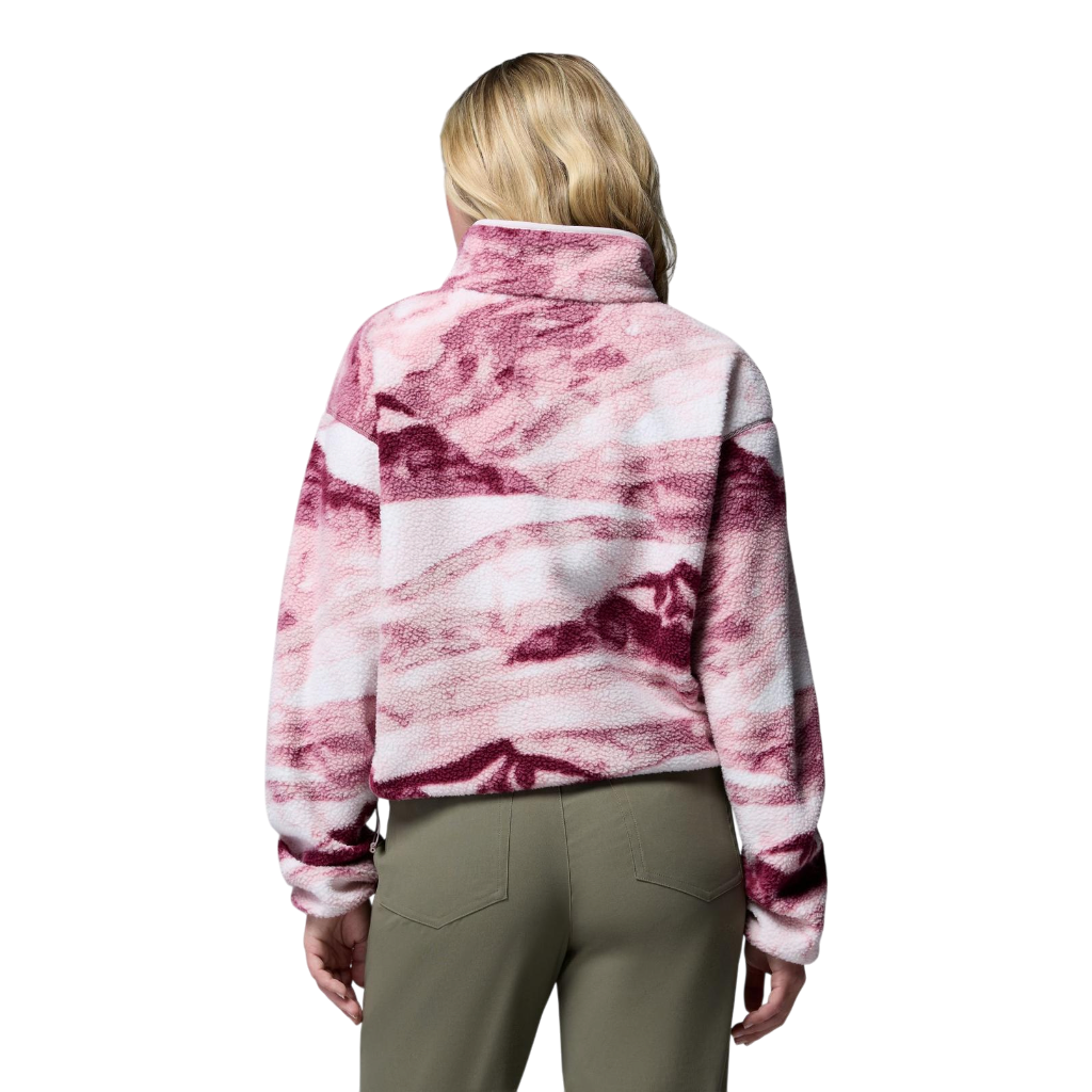 Women's Helvetia™ II Cropped Sherpa Half Snap Printed Fleece - Antique Mauve, Summits