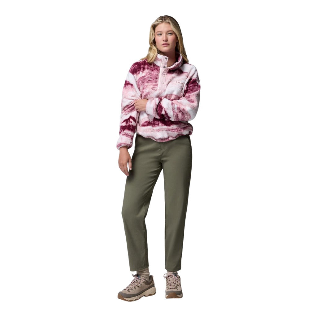 Women's Helvetia™ II Cropped Sherpa Half Snap Printed Fleece - Antique Mauve, Summits