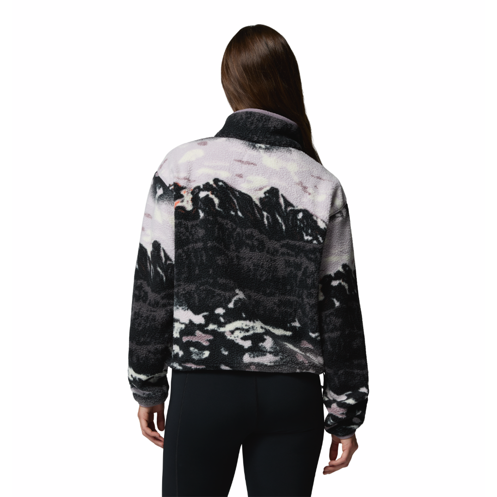 Columbia Helvetia II Printed Cropped 1/2 Snap Fleece Shale Purple Sisters / Shale Purple - Booley Galway