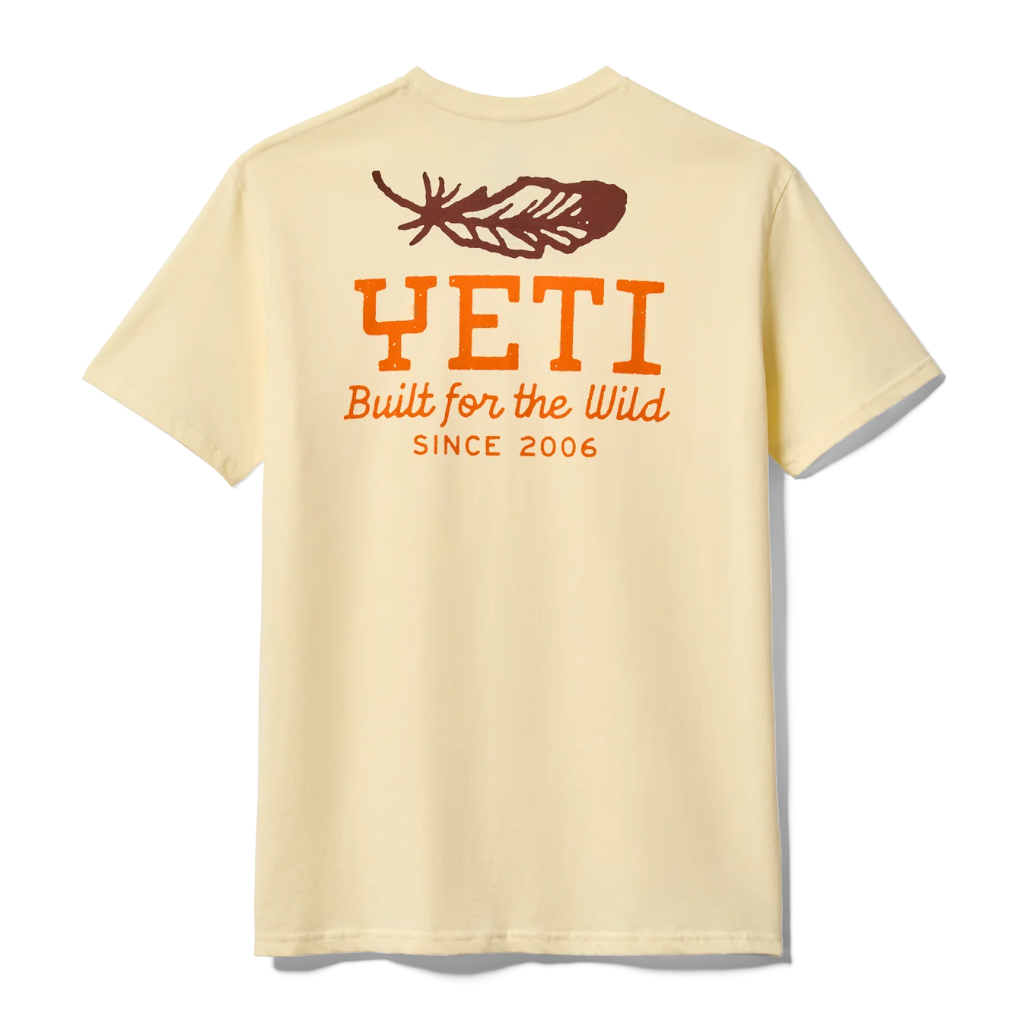 Unisex Yeti Feather Short Sleeve Tee - Butter