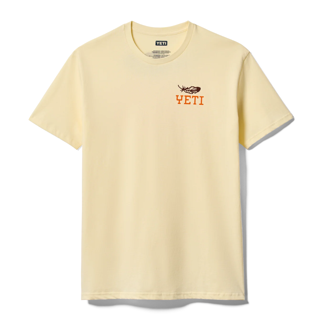 Unisex Yeti Feather Short Sleeve Tee - Butter