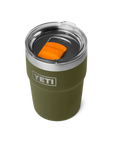 Rambler 16 Oz Stackable Cup Magslider - Olive/King Crab Orange