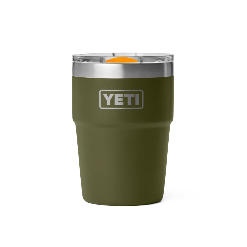 Rambler 16 Oz Stackable Cup Magslider - Olive/King Crab Orange
