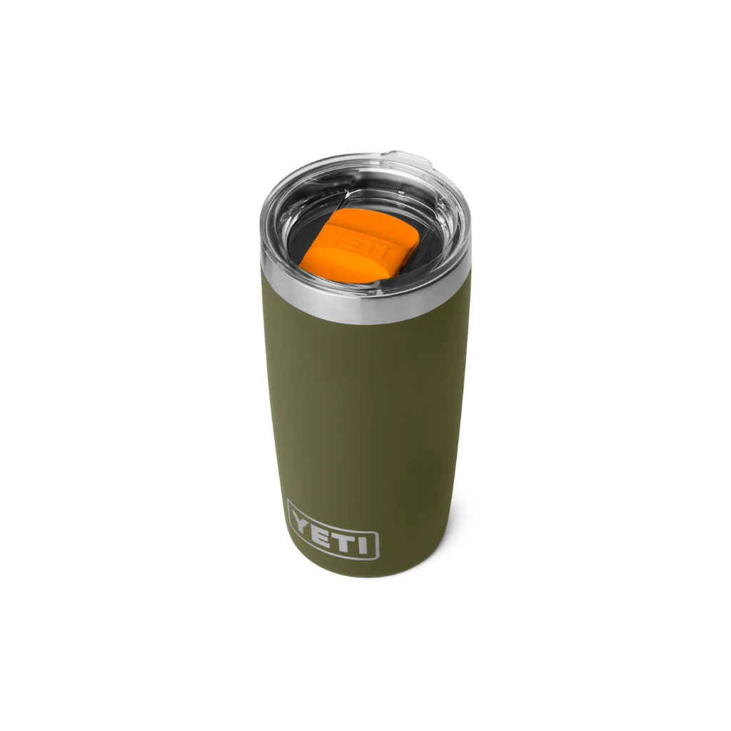 Rambler 10 Oz Tumbler Magslider - Olive/King Crab Orange