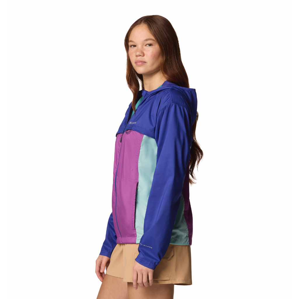 Columbia Women's Crested Canyon Windbreaker Razzle / Spray / Clematis Blue - Booley Galway
