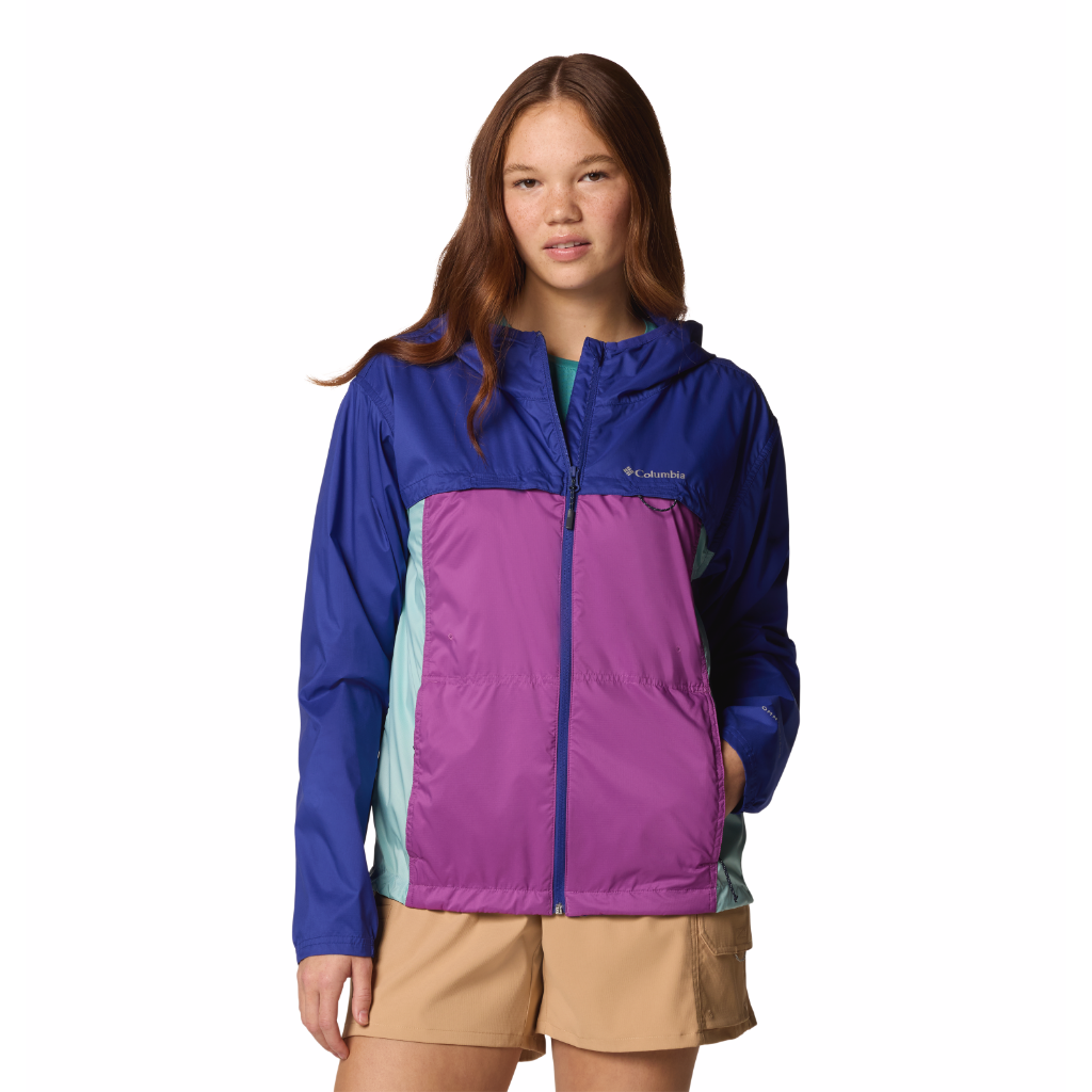 Columbia Women's Crested Canyon Windbreaker Razzle / Spray / Clematis Blue - Booley Galway