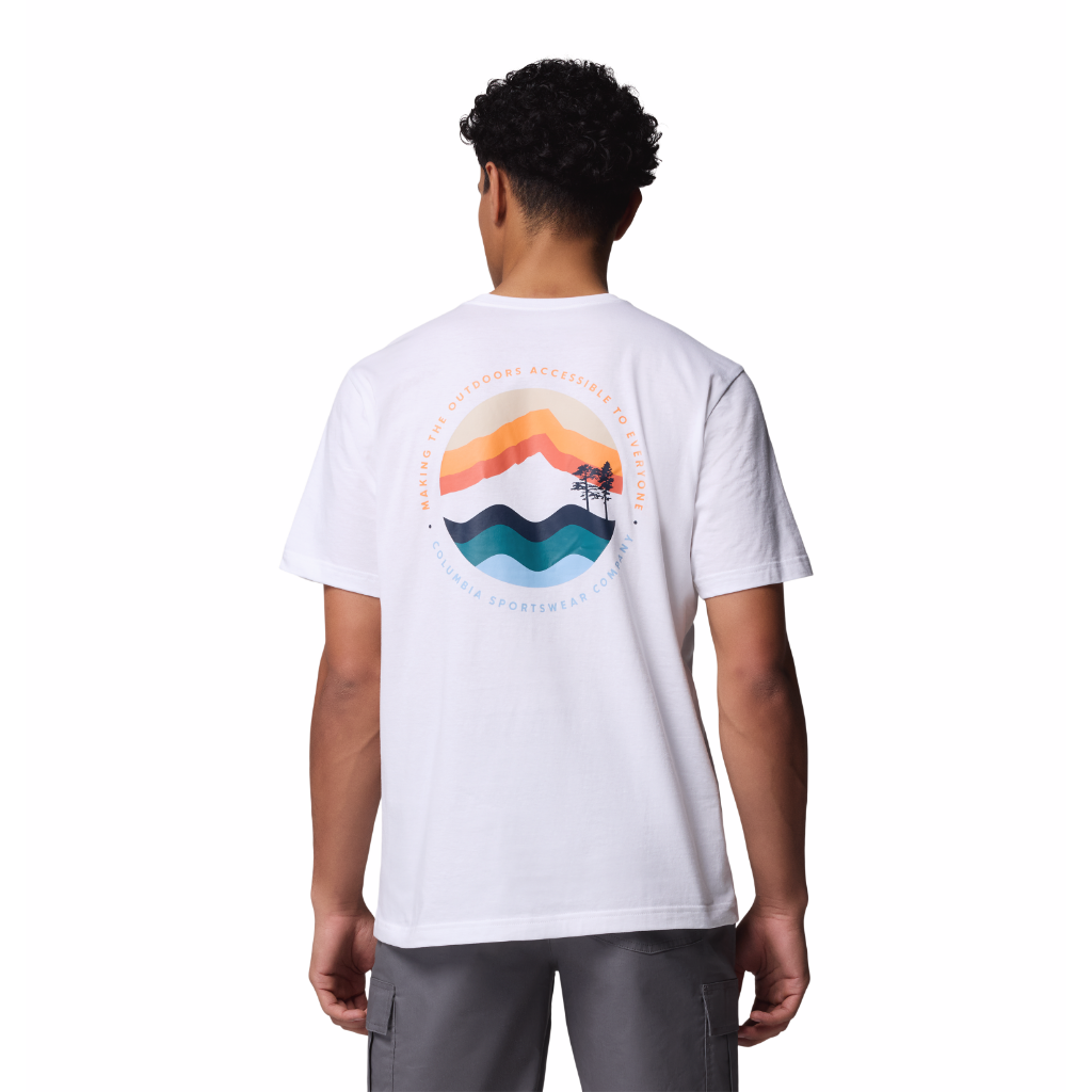Men's Kettle River Outdoor Tee - White / Circular Linescape