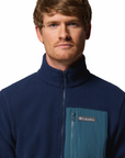 Columbia Men's Jasper Ridge Pebbled Full Zip Fleece Collegiate Navy / Everblue - Booley Galway