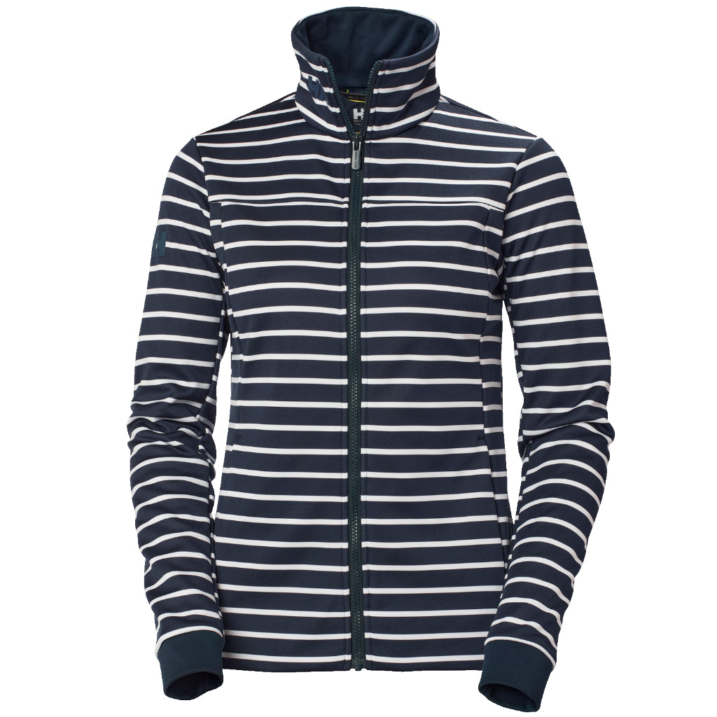 Women's Crew Fleece Jacket - Navy Stripe