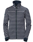 Women's Crew Fleece Jacket - Navy Stripe