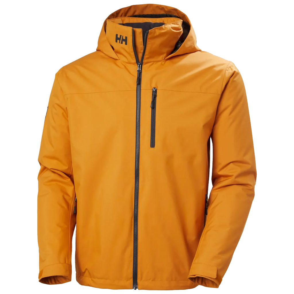 Helly Hansen Men's Crew Hooded Midlayer Jacket 2.0 Mustard - Booley Galway