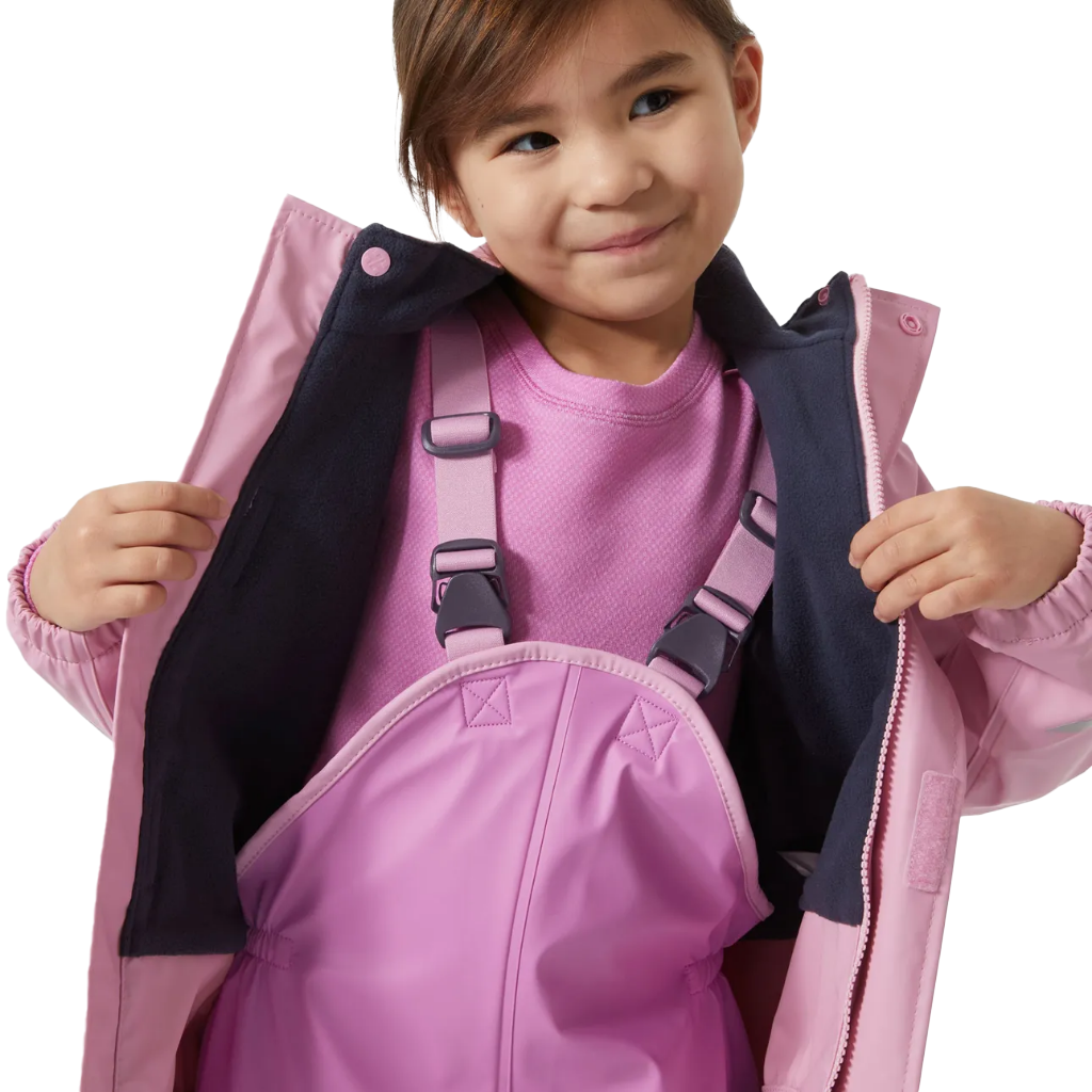 Helly Hansen Kids Bergen Fleece-Lined Rain Set 2.0 Meta Pink - Booley Galway