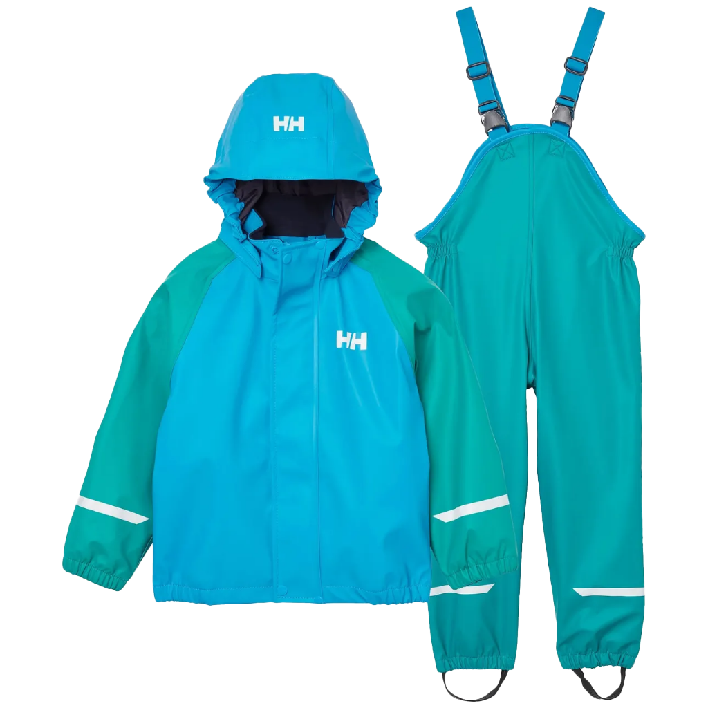 Helly Hansen Kids Bergen Fleece-Lined Rain Set 2.0 Signal Green - Booley Galway