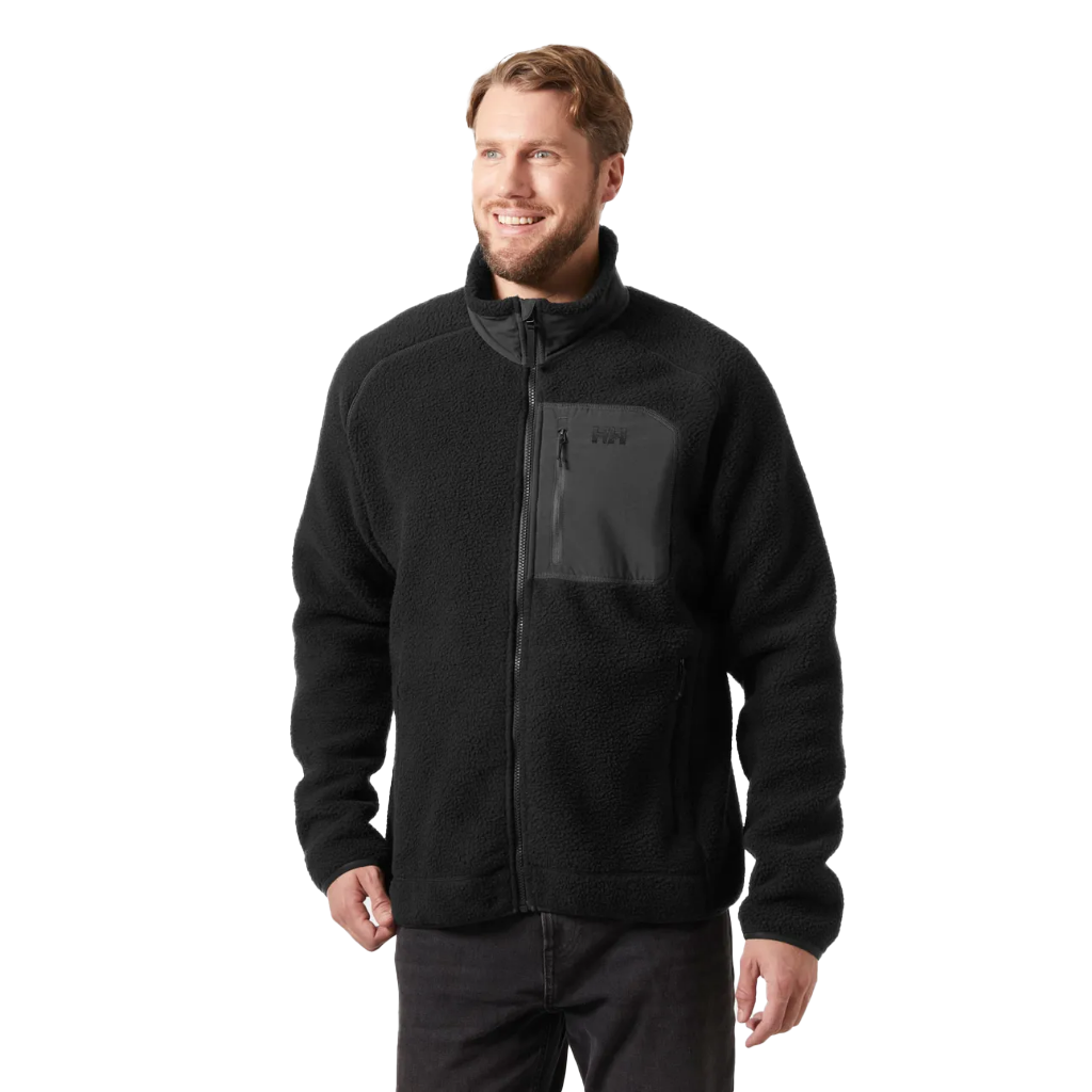 Helly Hansen Men's Panorama Pile Block Full Zip Fleece Black - Booley Galway