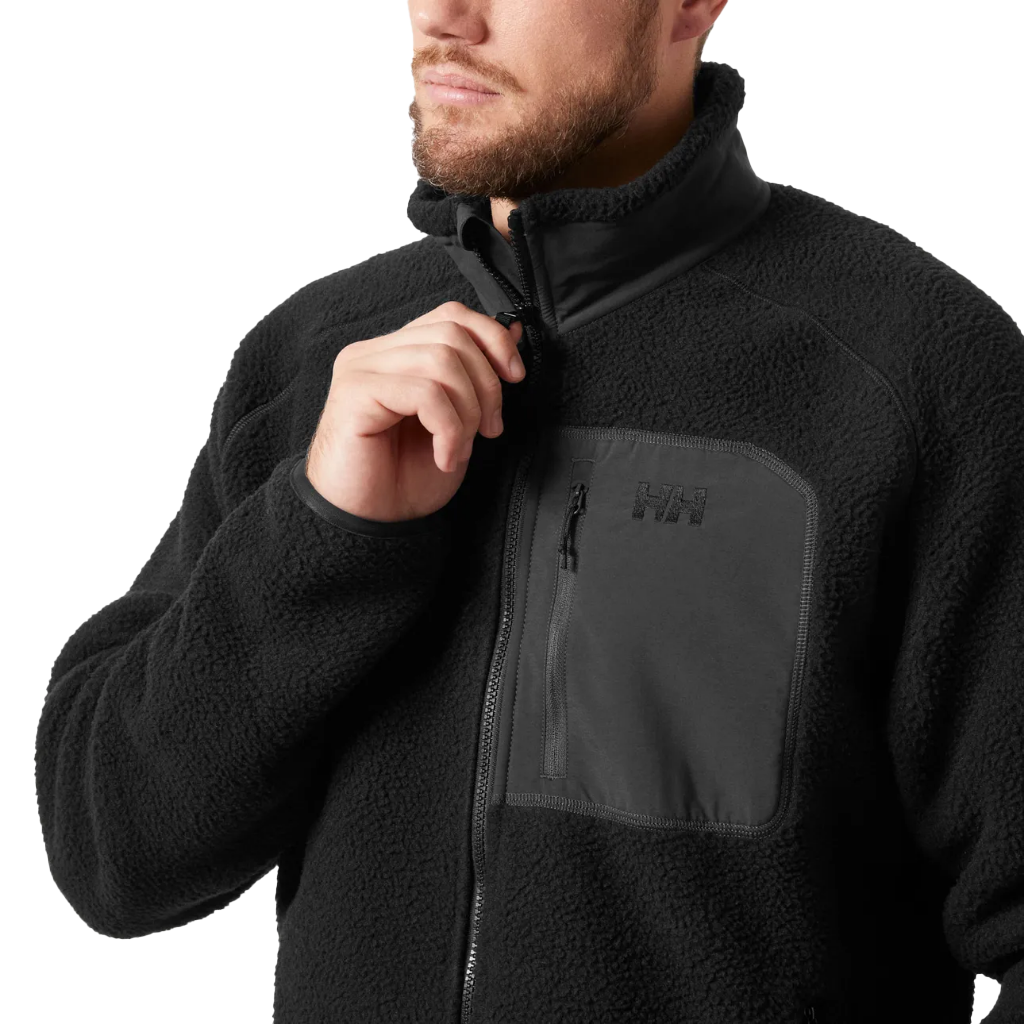 Helly Hansen Men's Panorama Pile Block Full Zip Fleece Black - Booley Galway