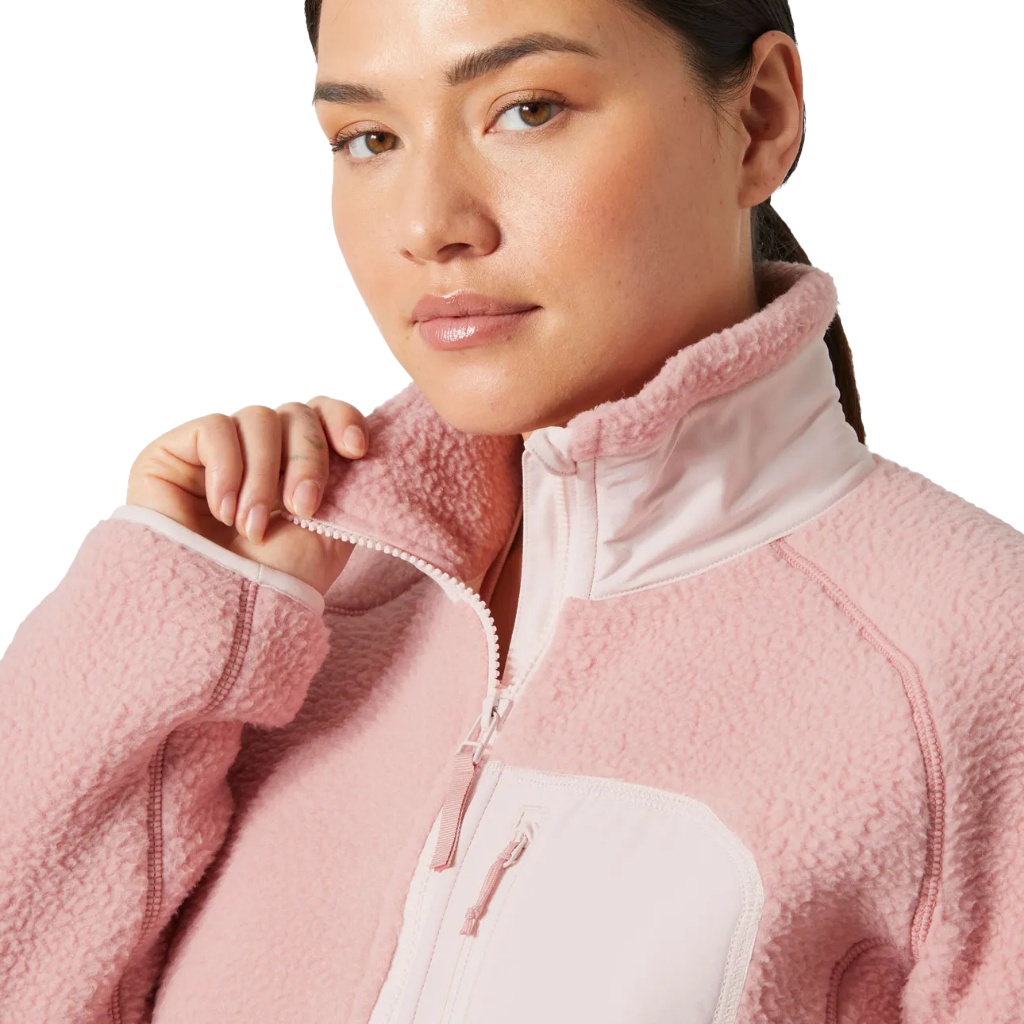 Helly Hansen Women's Imperial Pile Block Full Zip Fleece Pink Salt - Booley Galway