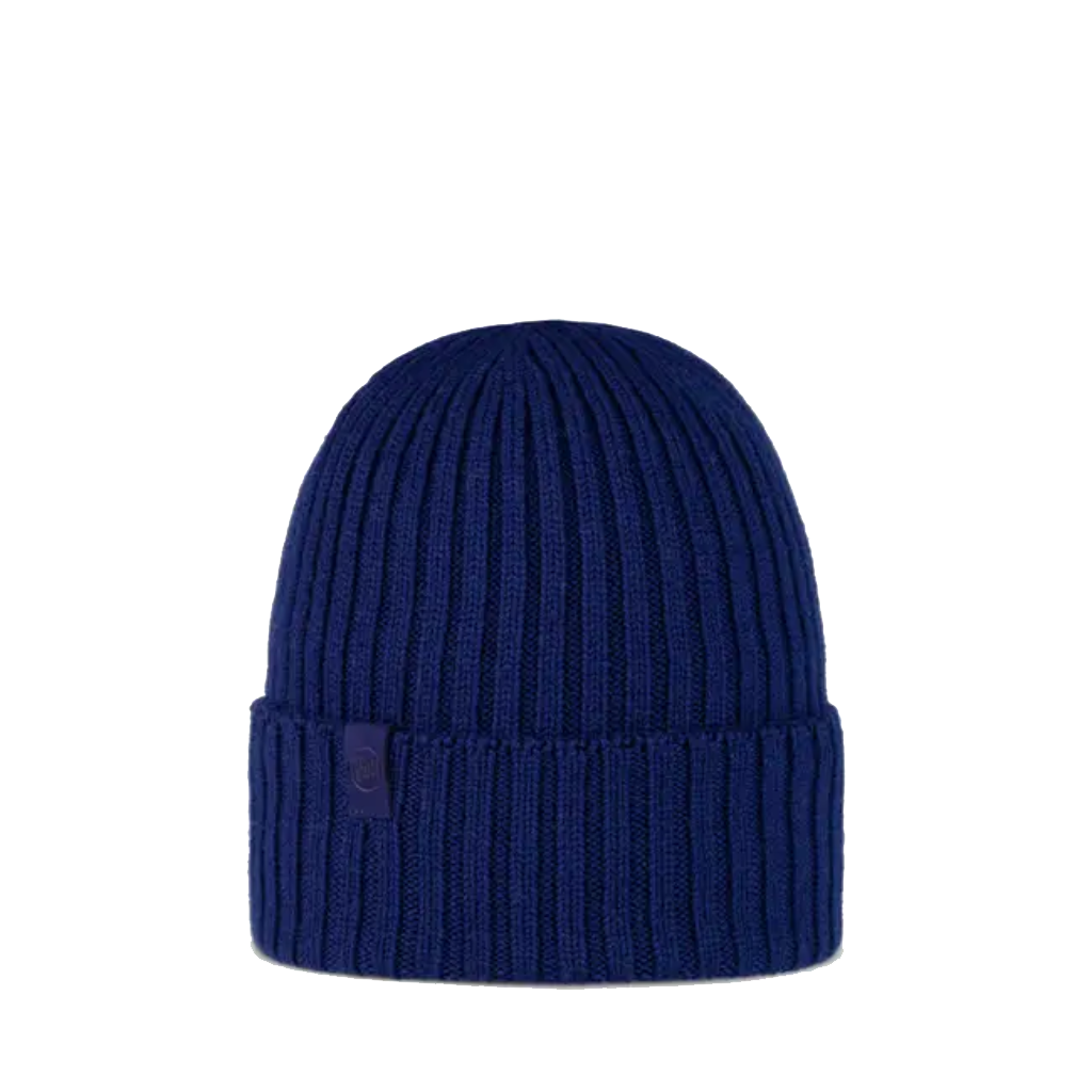 Buff Norval Knitted Beanie Cobalt - Booley Galway