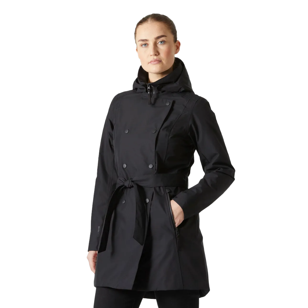 Helly Hansen Women's Welsey II Insulated Trench Coat Black - Booley Galway