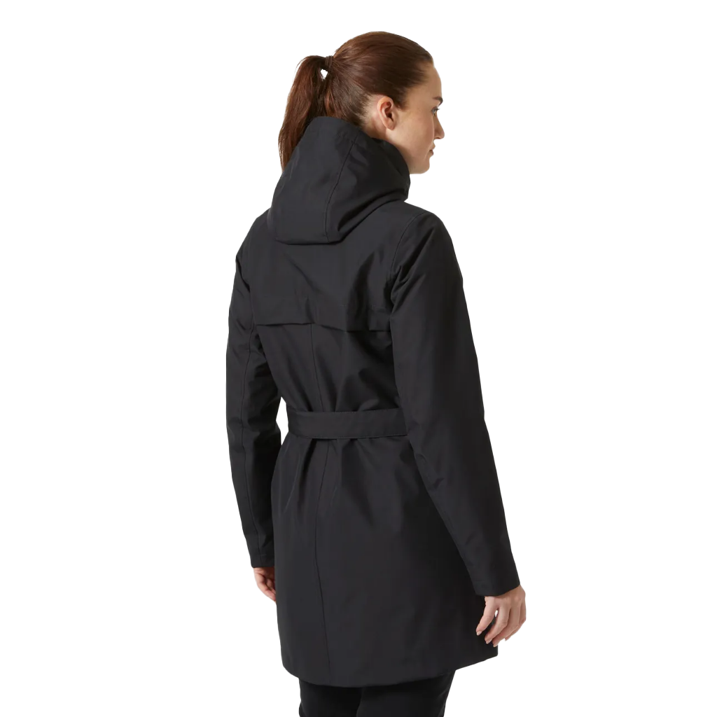 Helly Hansen Women's Welsey II Insulated Trench Coat Black - Booley Galway