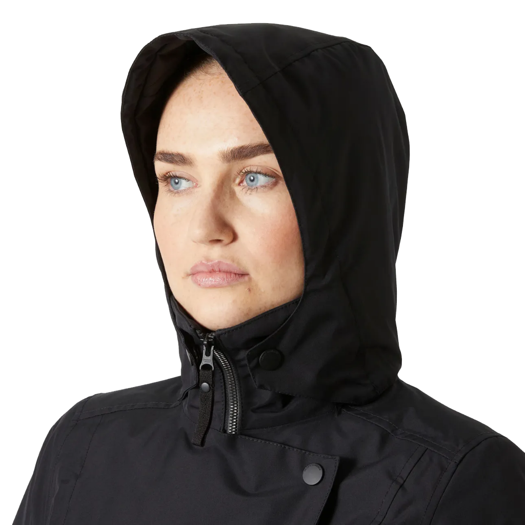 Helly Hansen Women's Welsey II Insulated Trench Coat Black - Booley Galway