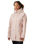 Helly Hansen Women's Victoria Mid Length Raincoat Pink Cloud - Booley Galway