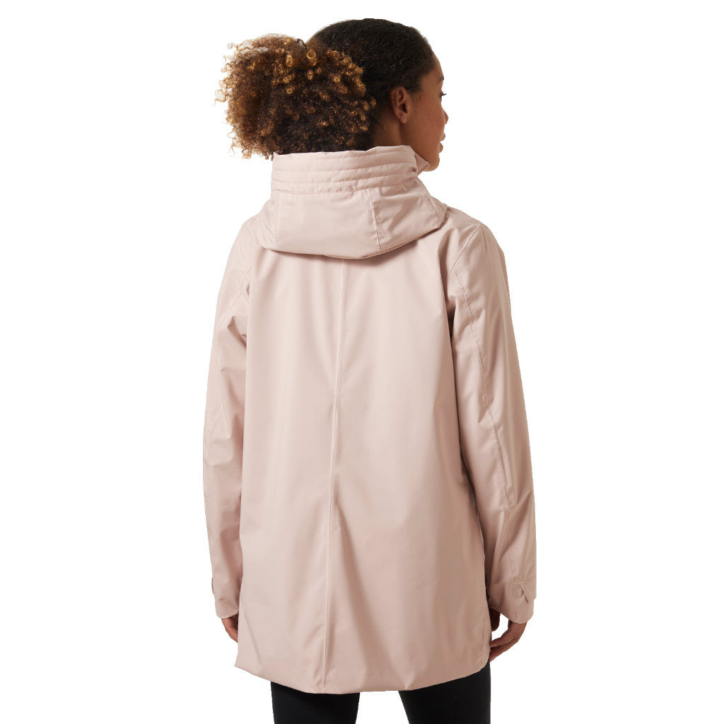 Helly Hansen Women&#39;s Victoria Mid Length Raincoat Pink Cloud - Booley Galway