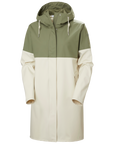 Women's Moss Block Pu Rain Coat