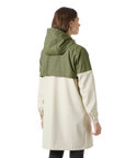 Women's Moss Block Pu Rain Coat