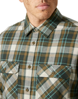 Helly Hansen Men's Lokka Flannel L/S Shirt Dark Jungle Fjell Plaid - Booley Galway