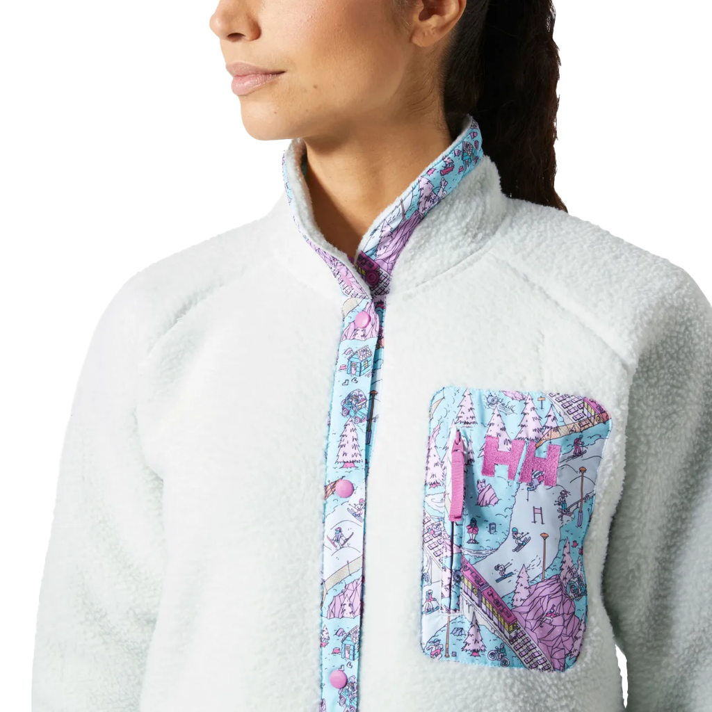 Helly Hansen Women's Imperial Pile Snap Seafoam Oslo AOP - Booley Galway