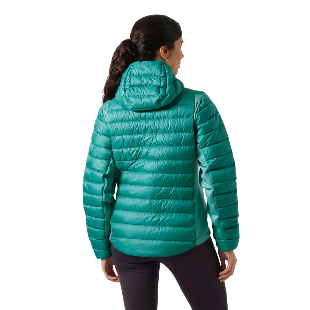 Helly Hansen Women's Verglas Down Hybrid Hooded Jacket 2.0 Signal Green - Booley Galway