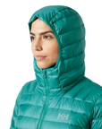 Helly Hansen Women's Verglas Down Hybrid Hooded Jacket 2.0 Signal Green - Booley Galway